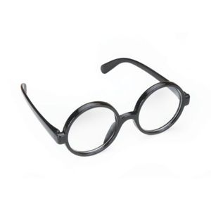 New Wizard Round Plastic Frame Black Glasses